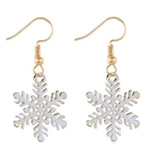 5 for $25 Christmas Earrings for Women Christmas Snowflake White